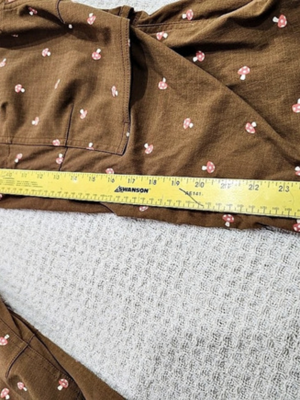 Duluth Mushroom Cottagecore Overalls in Brown Size Large - Picture 6 of 7